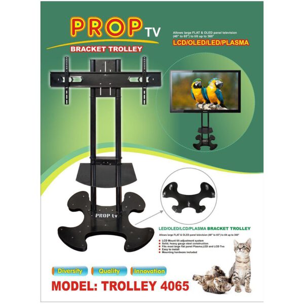 استند نمایشگاهی تلویزیون چرخدار PROP مدل TROLLEY 40-65 - تصویر 5
