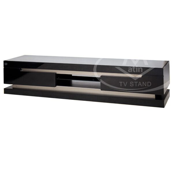 میز تلویزیون R908 درسایز 210 سانت در رنگ مشکی / سیلور - تصویر 3