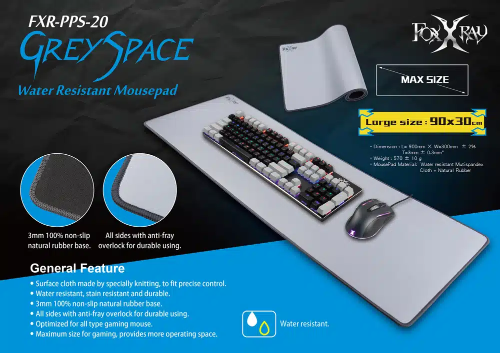 موس پد FXR-PPS-20 GREY SPACE