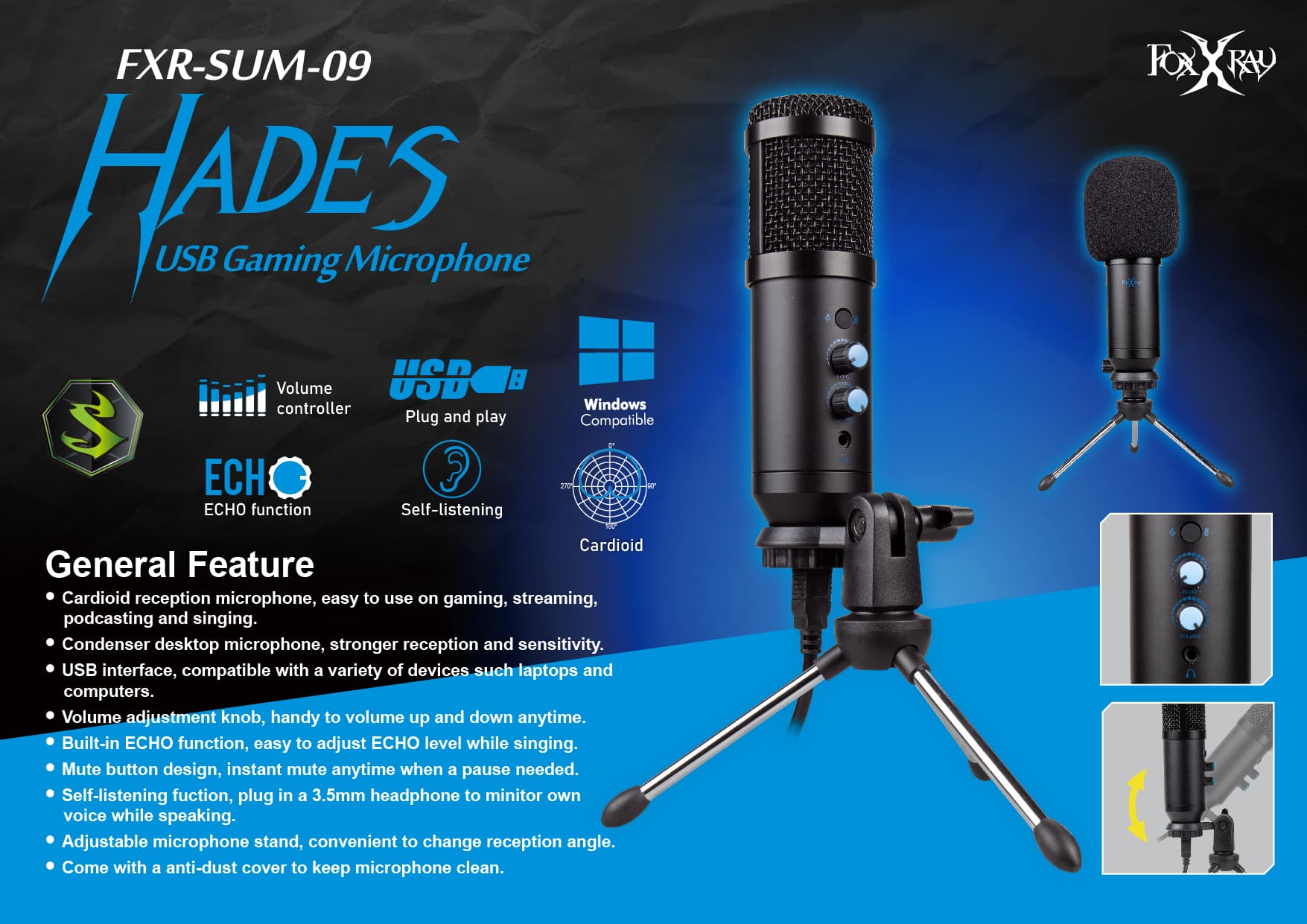 میکروفون رومیزی HADES