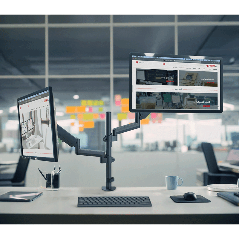 پایه نگهدارنده رومیزی 2 مانیتور ارگو مدل WLA021 - تصویر 2